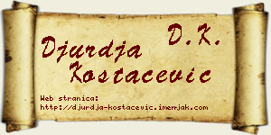 Đurđa Kostačević vizit kartica